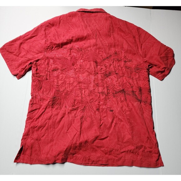 Tommy Bahama NFL Arizona Cardinals Tropical Floral Camp Shirt Island Zone Size L - Picture 3 of 11